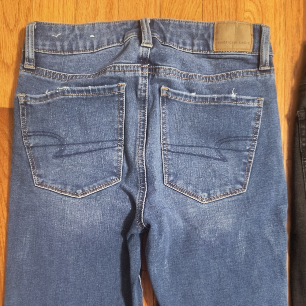 3 Pairs Of American Eagle Skinny/Cropped Skinny Jeans, Women's Size 2 Regular - Picture 11 of 16